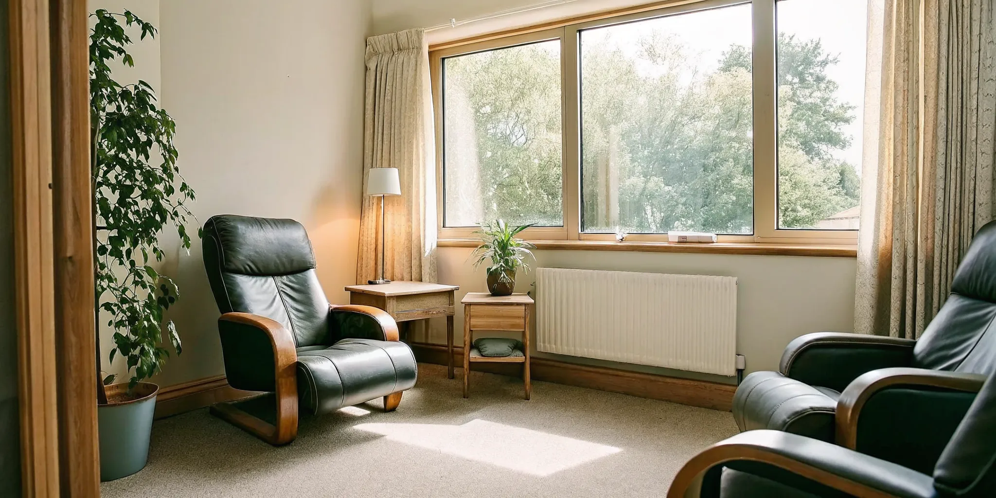 A quiet and clean doctor consulting room for medical alcohol detox