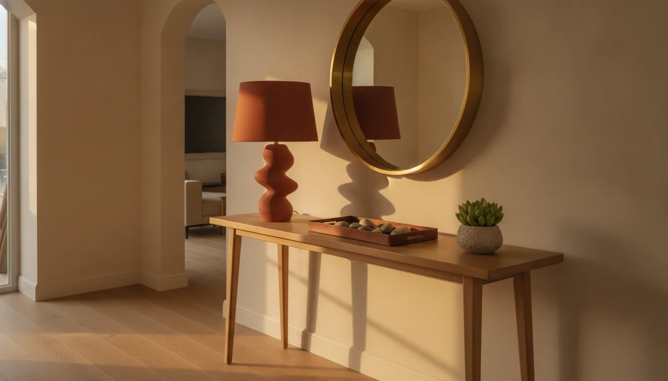 Entryway table lamp ideas statement styling on a console