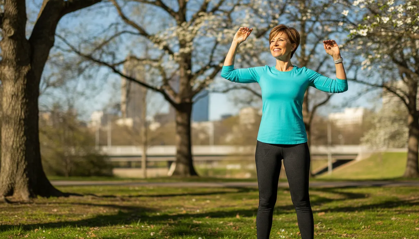 Active Atlanta adult enjoying vitality and energy outdoors
