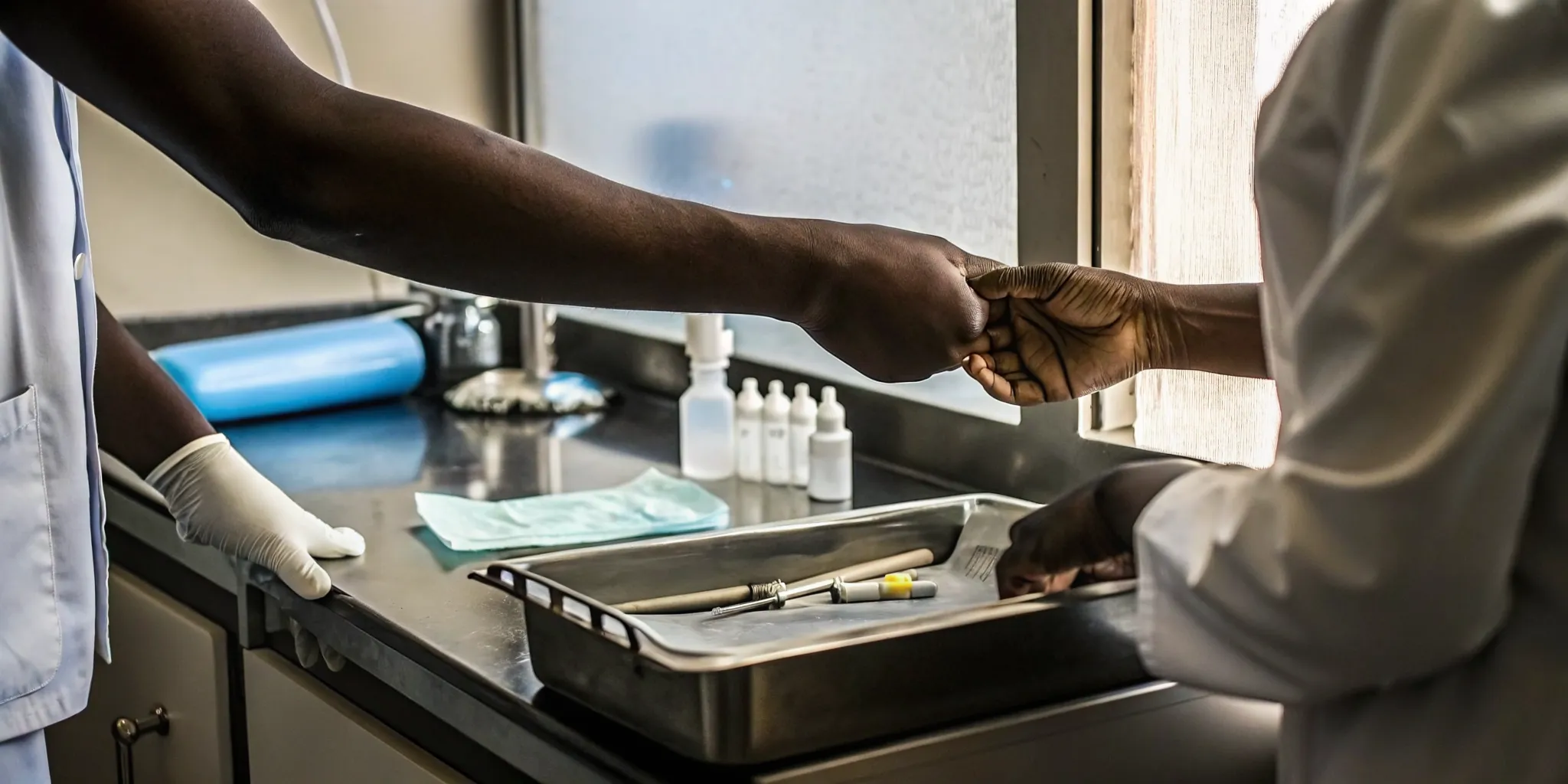 Laboratory professional preparing an IGRA tuberculosis blood test sample
