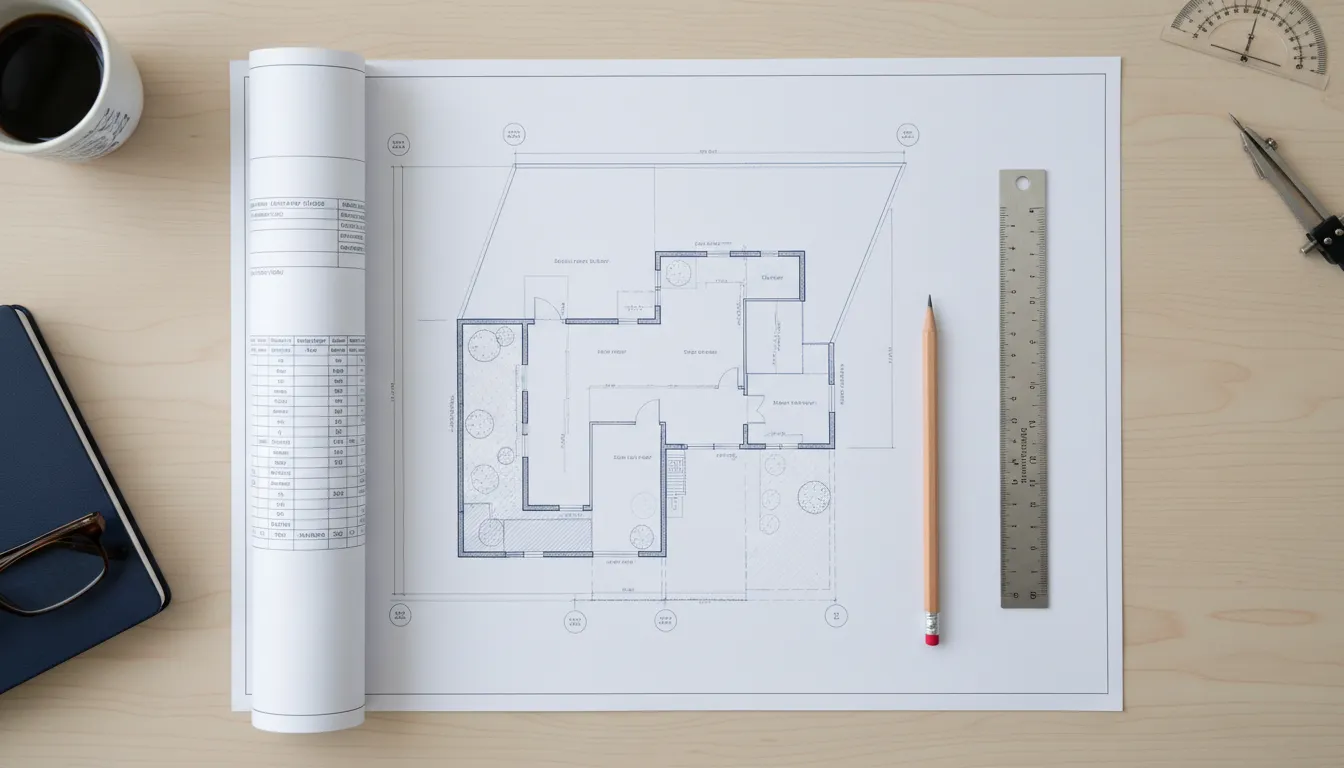 Reviewing an ADU permit site plan before submitting it to the city