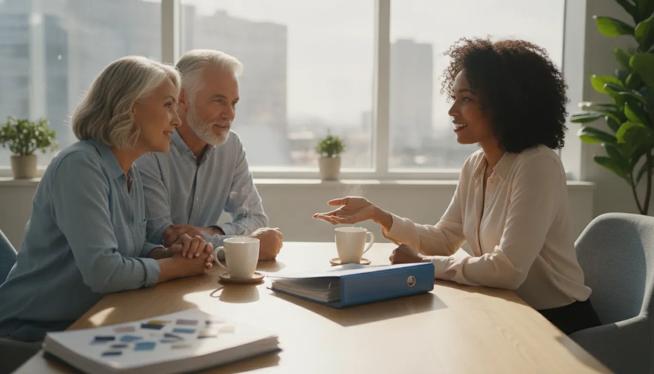 Medicare advisor explaining what Medicare Part C means to an older couple