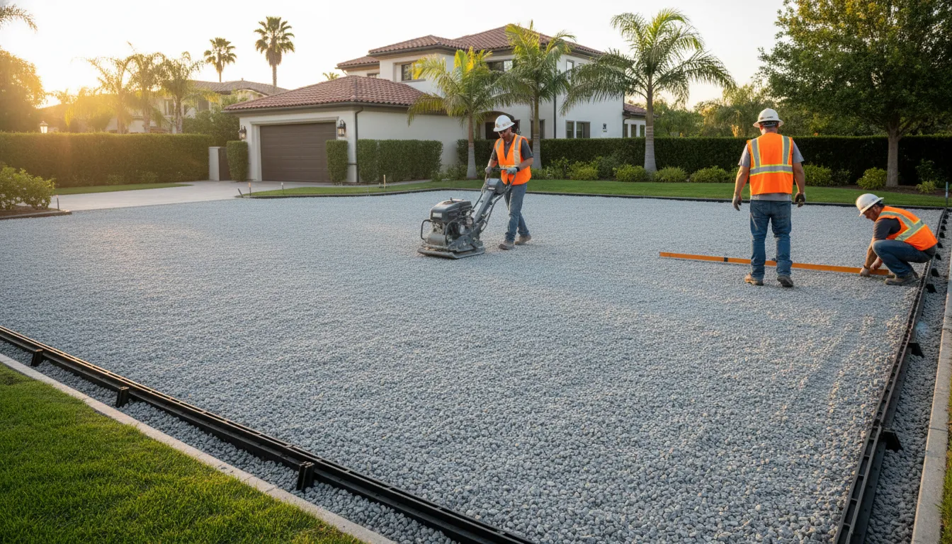 Paver driveway cost base preparation and compaction for vehicle loads