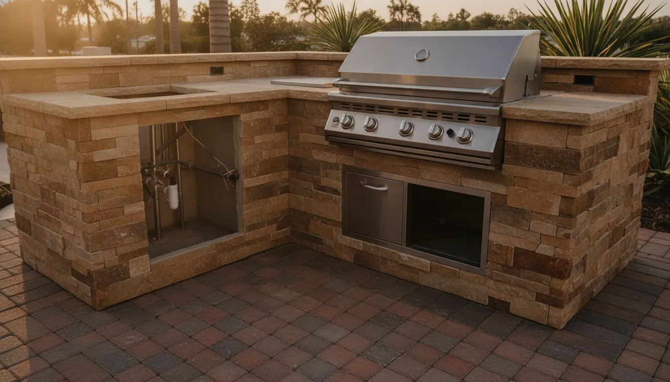 Outdoor kitchen cost planning for utilities and appliances in Orange County