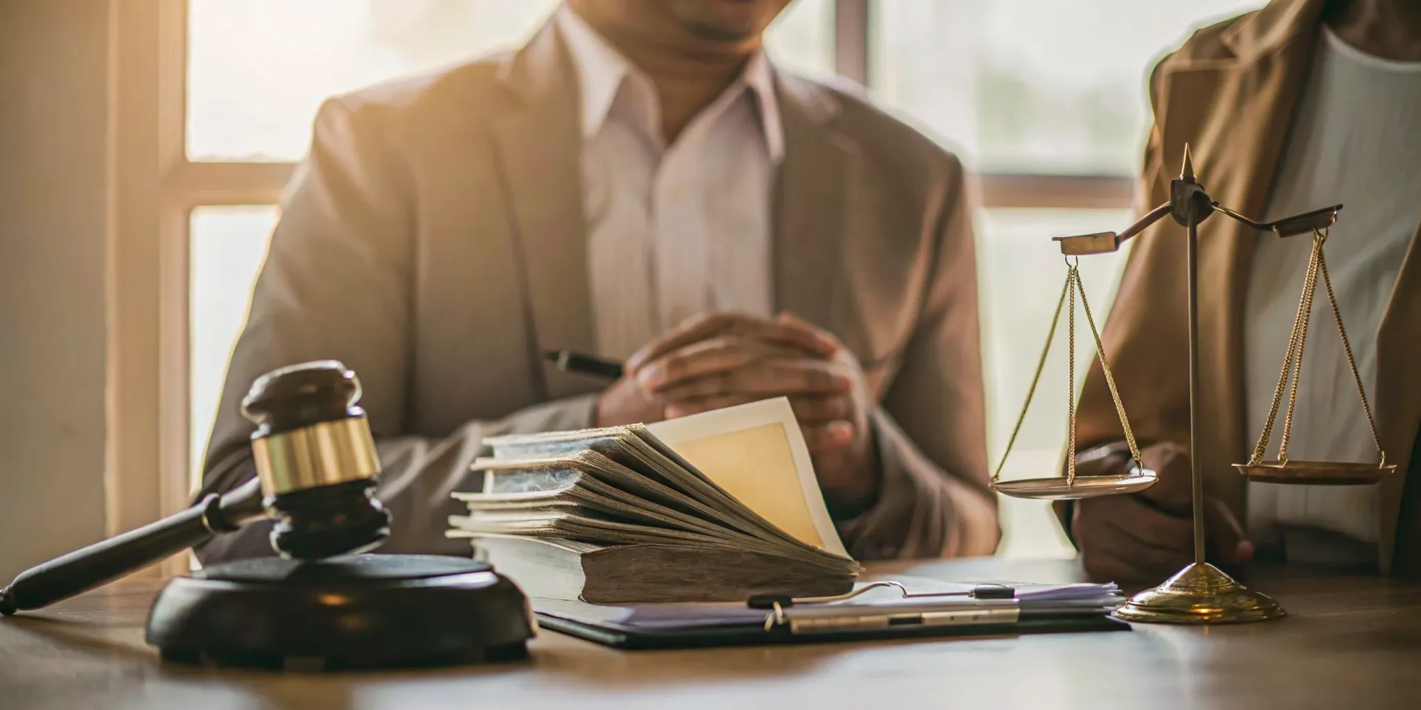 Professional illustration representing California cash bail with stacks of money, court documents, and a gavel on a desk