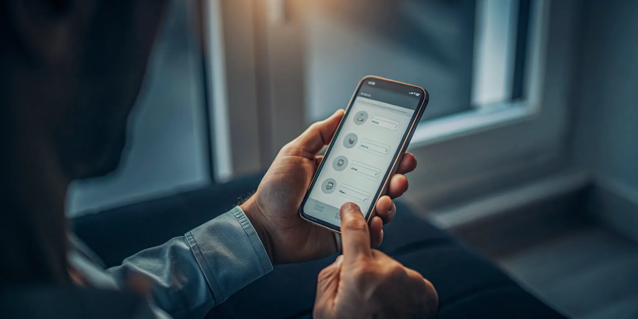 Secure online bail bond application form shown on a mobile phone interface