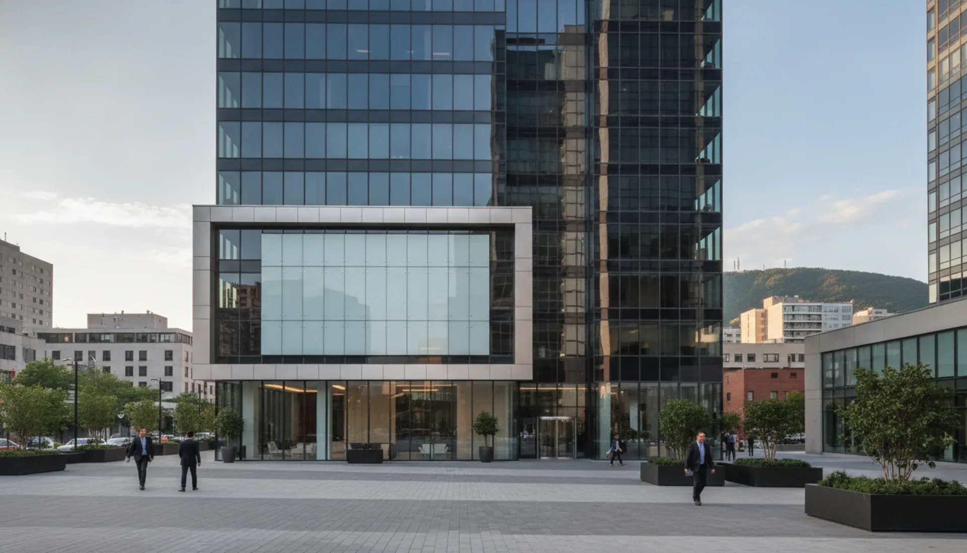 Professional property management company office building exterior in Montreal