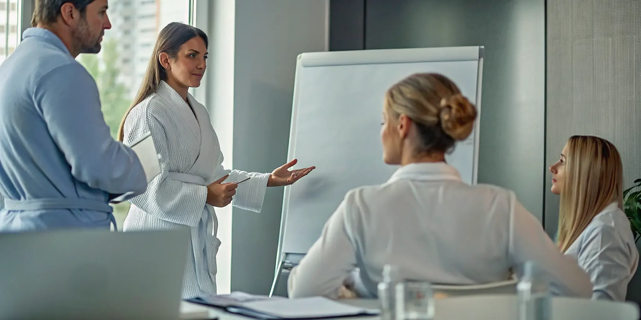 Medical spa team training on standardized operations for multi-location management