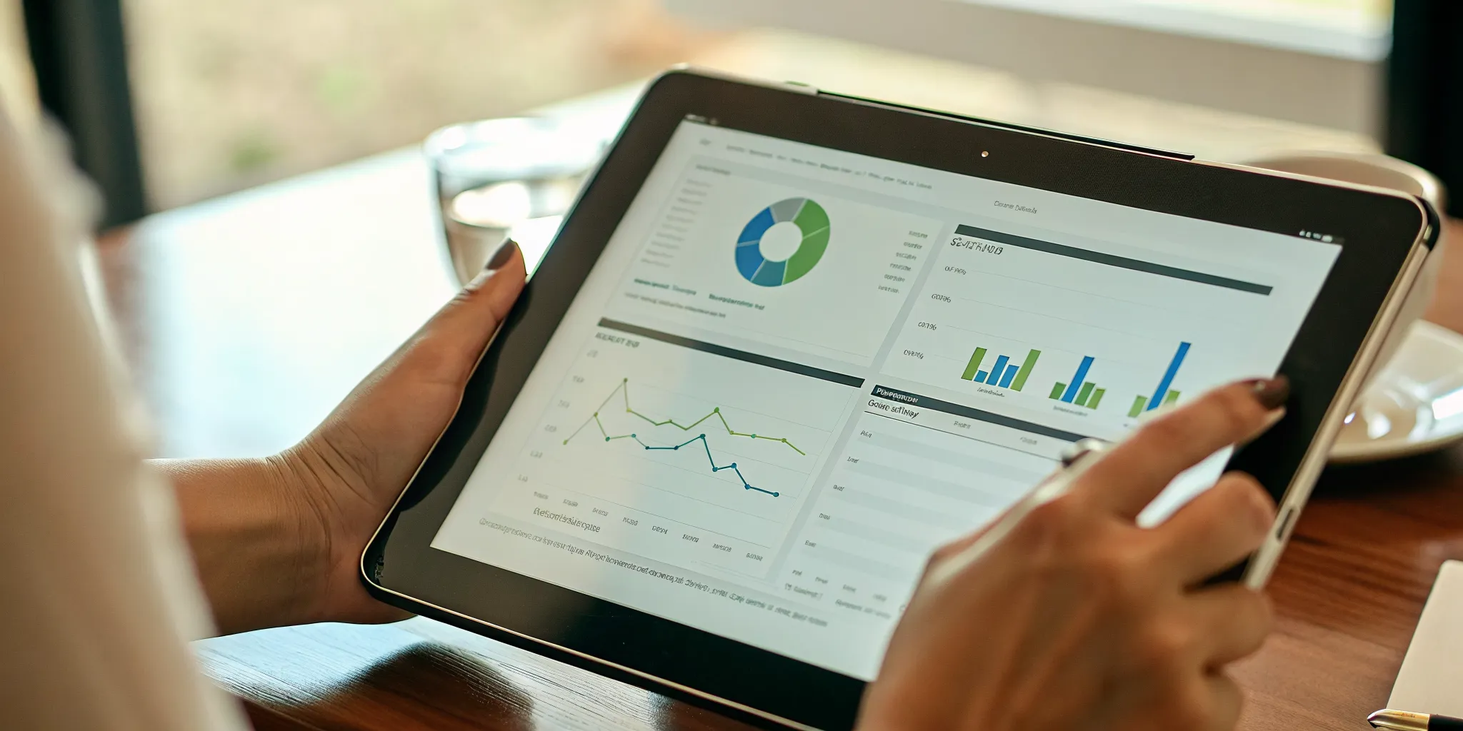 Marketing analytics dashboard on tablet displaying med spa patient acquisition metrics and growth charts