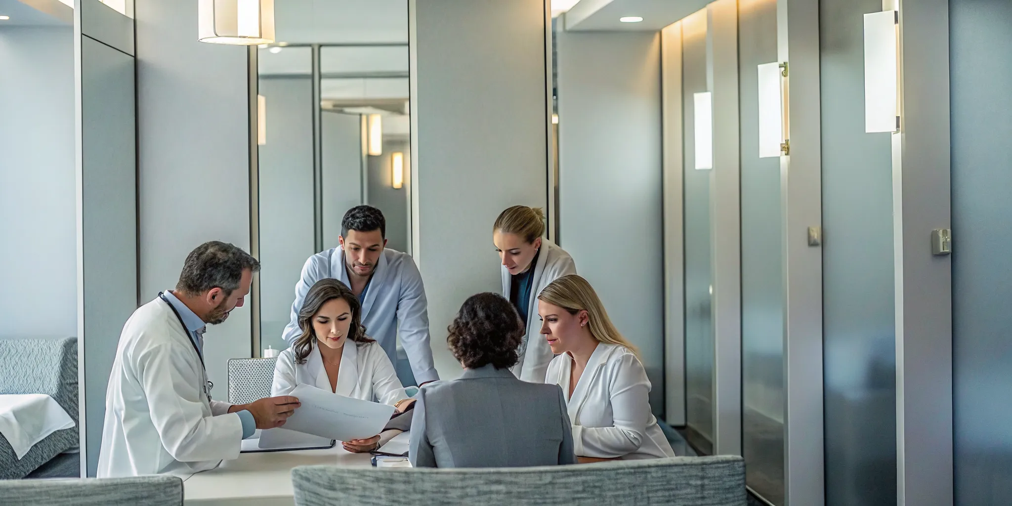 Med spa operations team planning email marketing automation