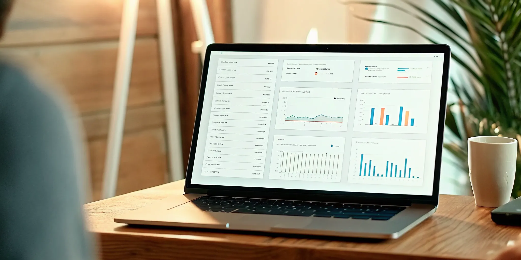 Med spa KPI dashboard interface showing provider utilization, LTV, CAC, and booking rate metrics with color-coded charts