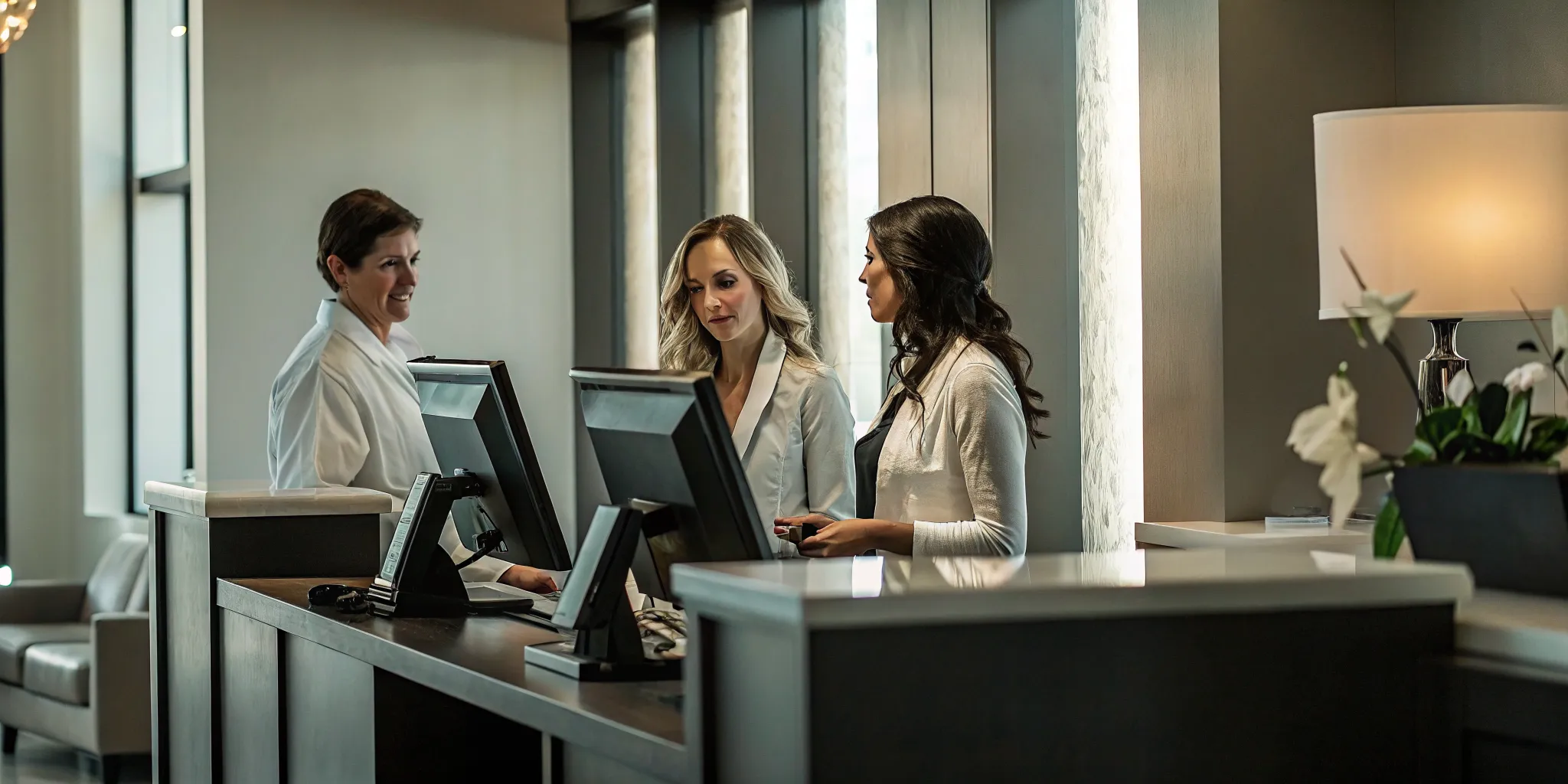 Med spa front desk team responding quickly to a new patient lead