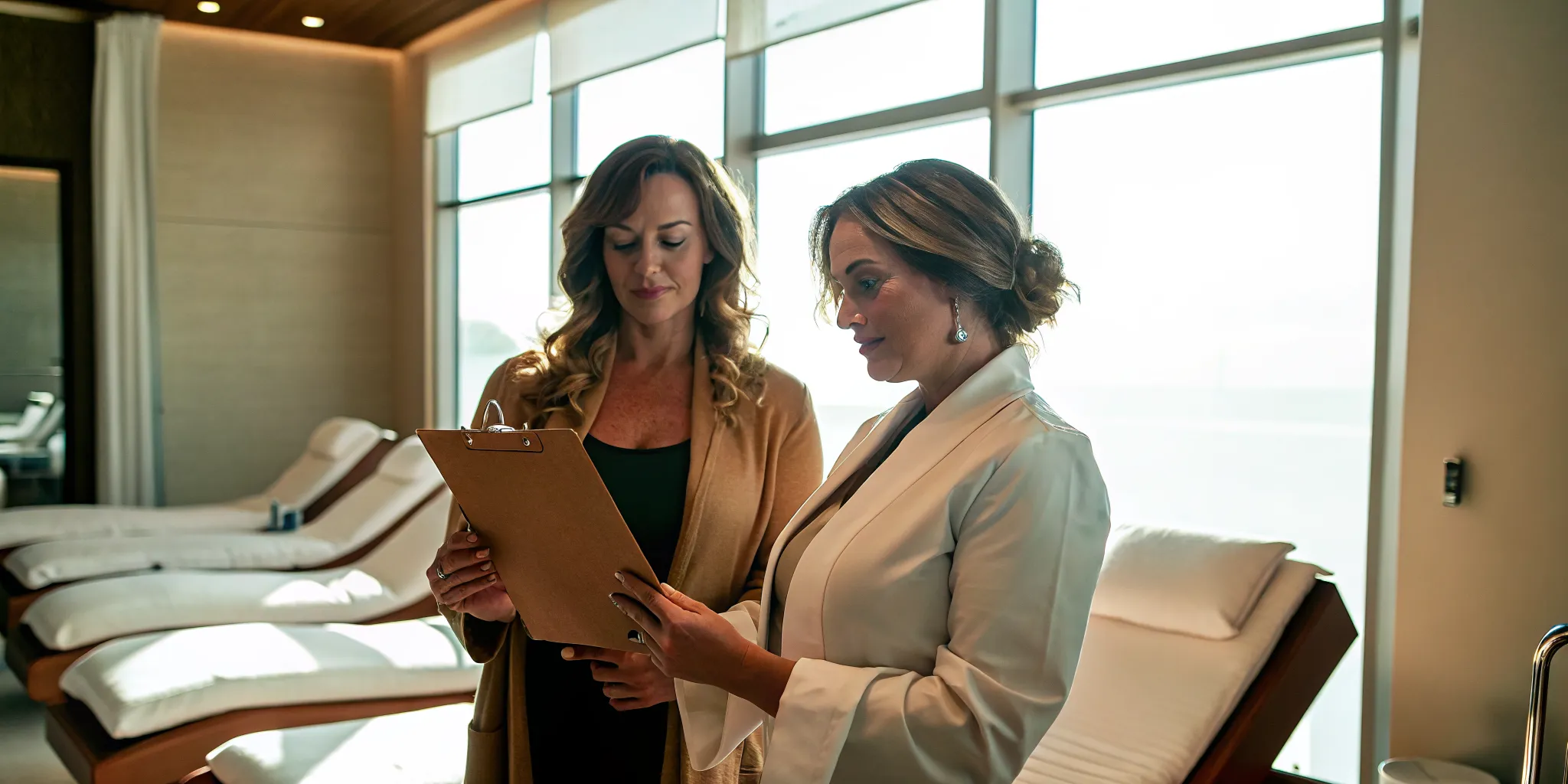 Medical spa founder and consultant reviewing a medical spa setup and operations plan