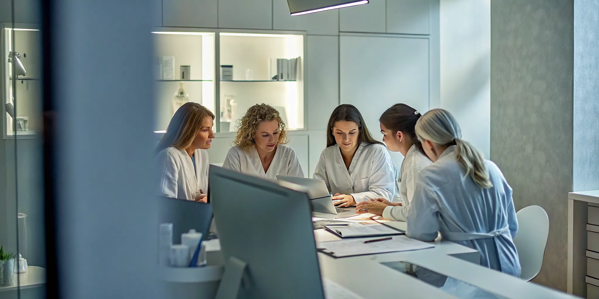 Medical spa leadership team reviewing its weekly capacity plan