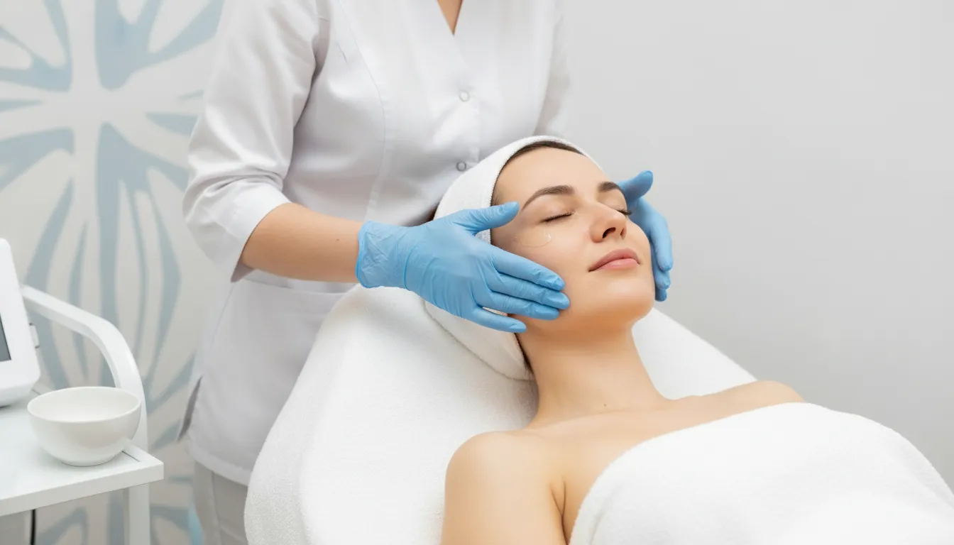 Acne treatment med spa facial care for congested skin