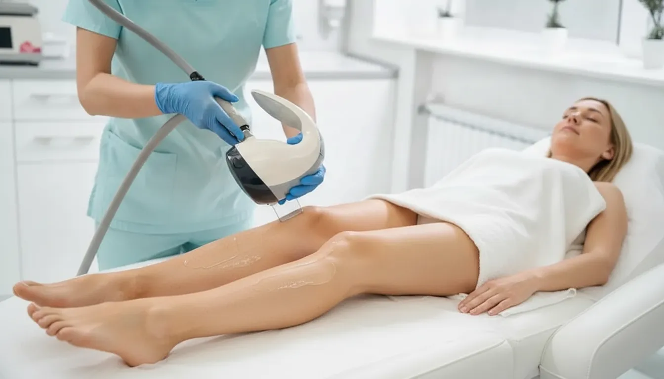 Patient receiving personalized laser hair removal aftercare guidance in Lewisville