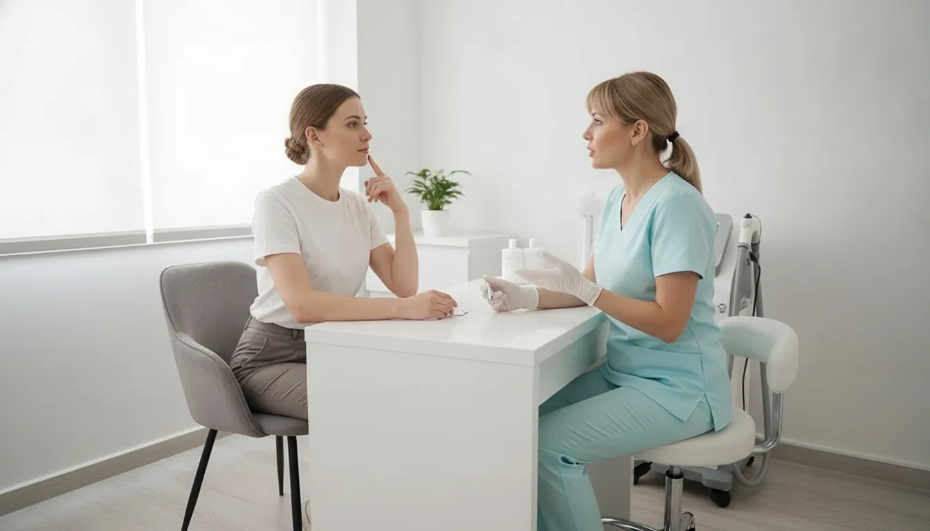 Consultation for a PCOS laser hair removal treatment plan