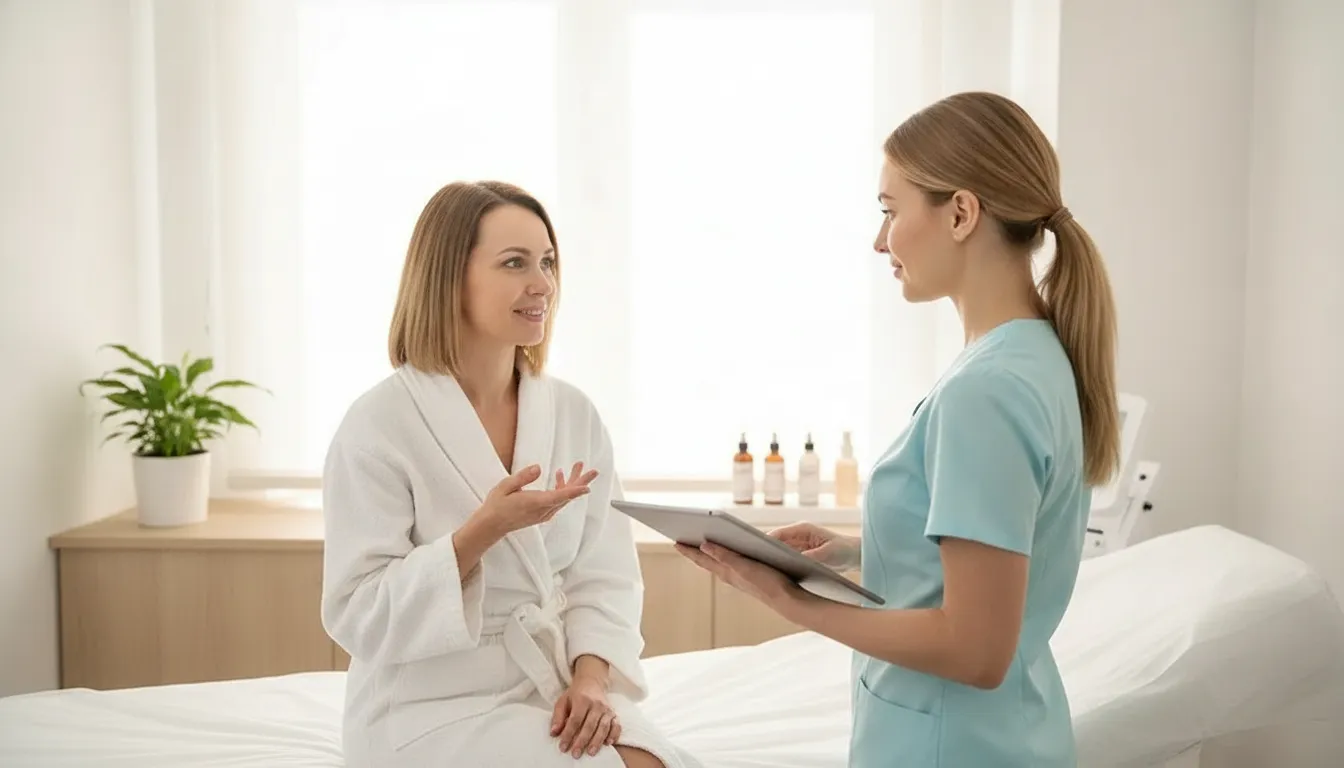 First time med spa consultation with a licensed aesthetic professional