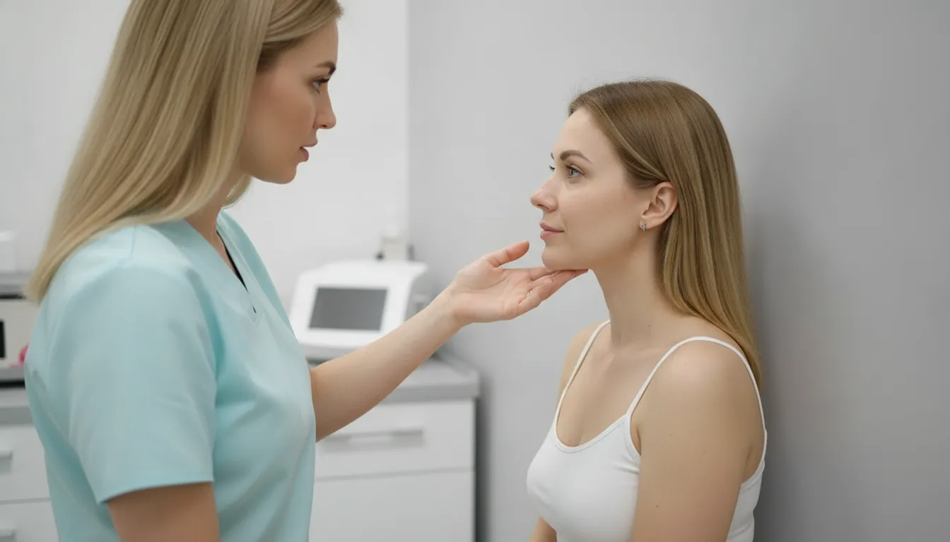 Medical spa consultation about double chin reduction options