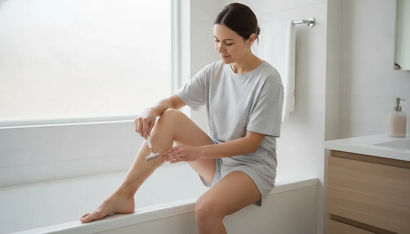 Shaving between laser hair removal sessions after the skin has healed