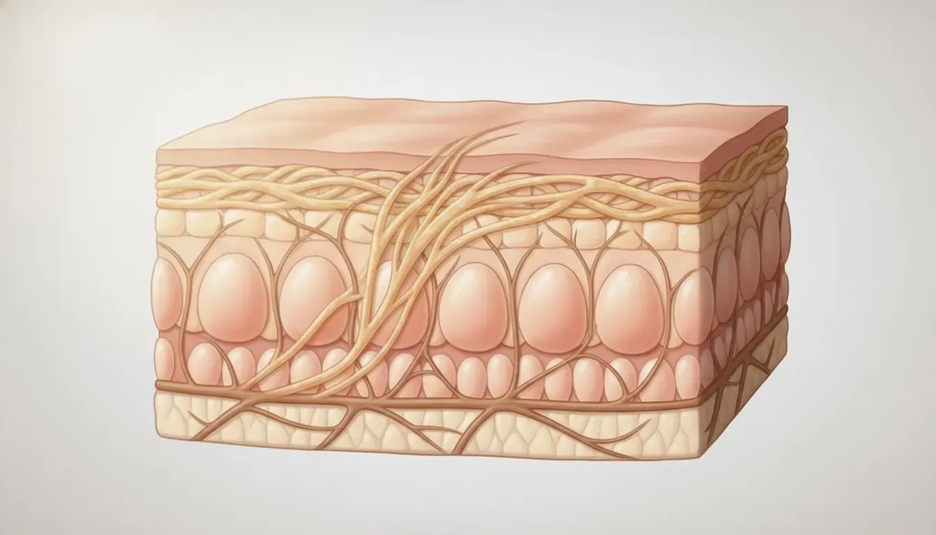 Illustration of the gradual collagen response from a Sculptra collagen stimulator