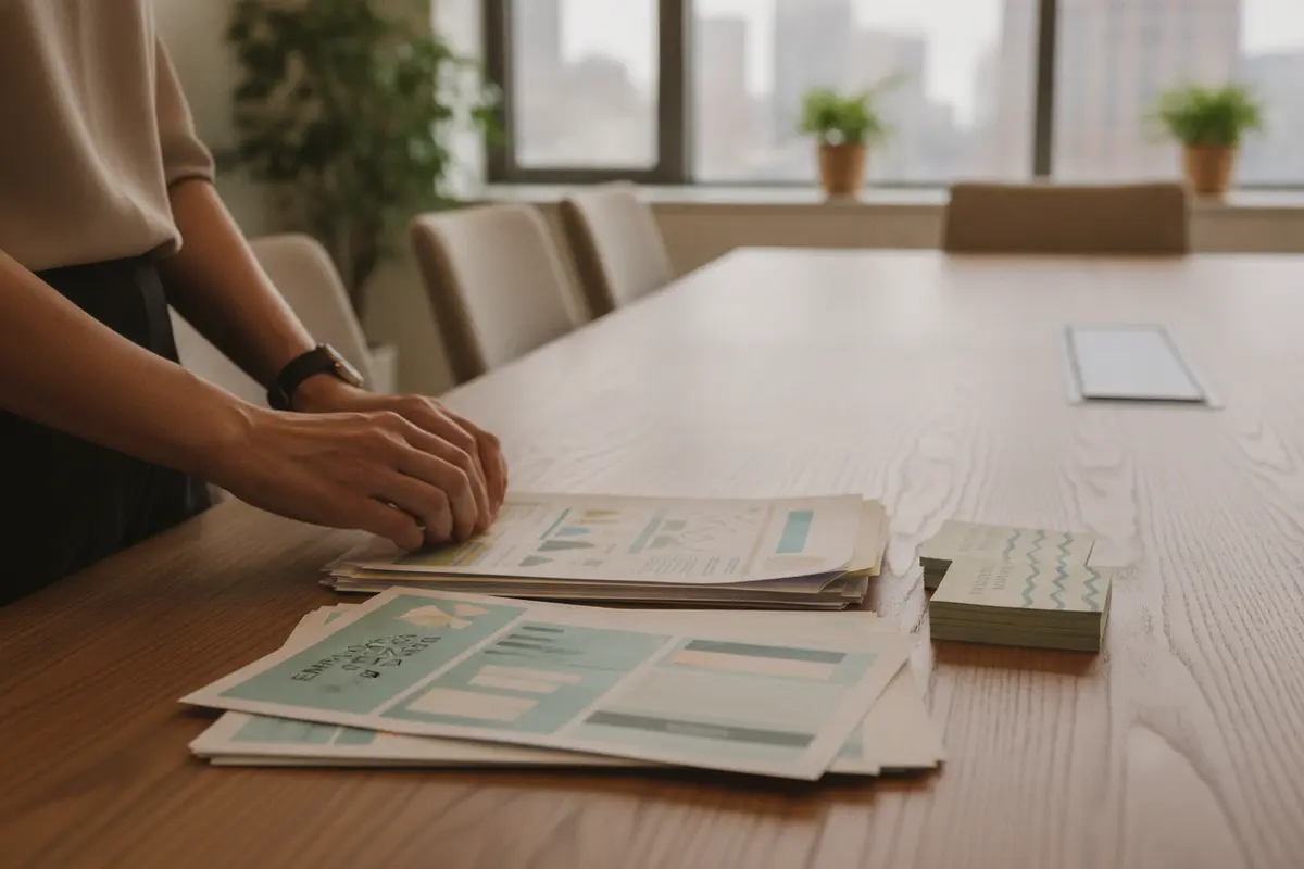 HR manager organizing employee information and plan notes before requesting disability insurance quotes
