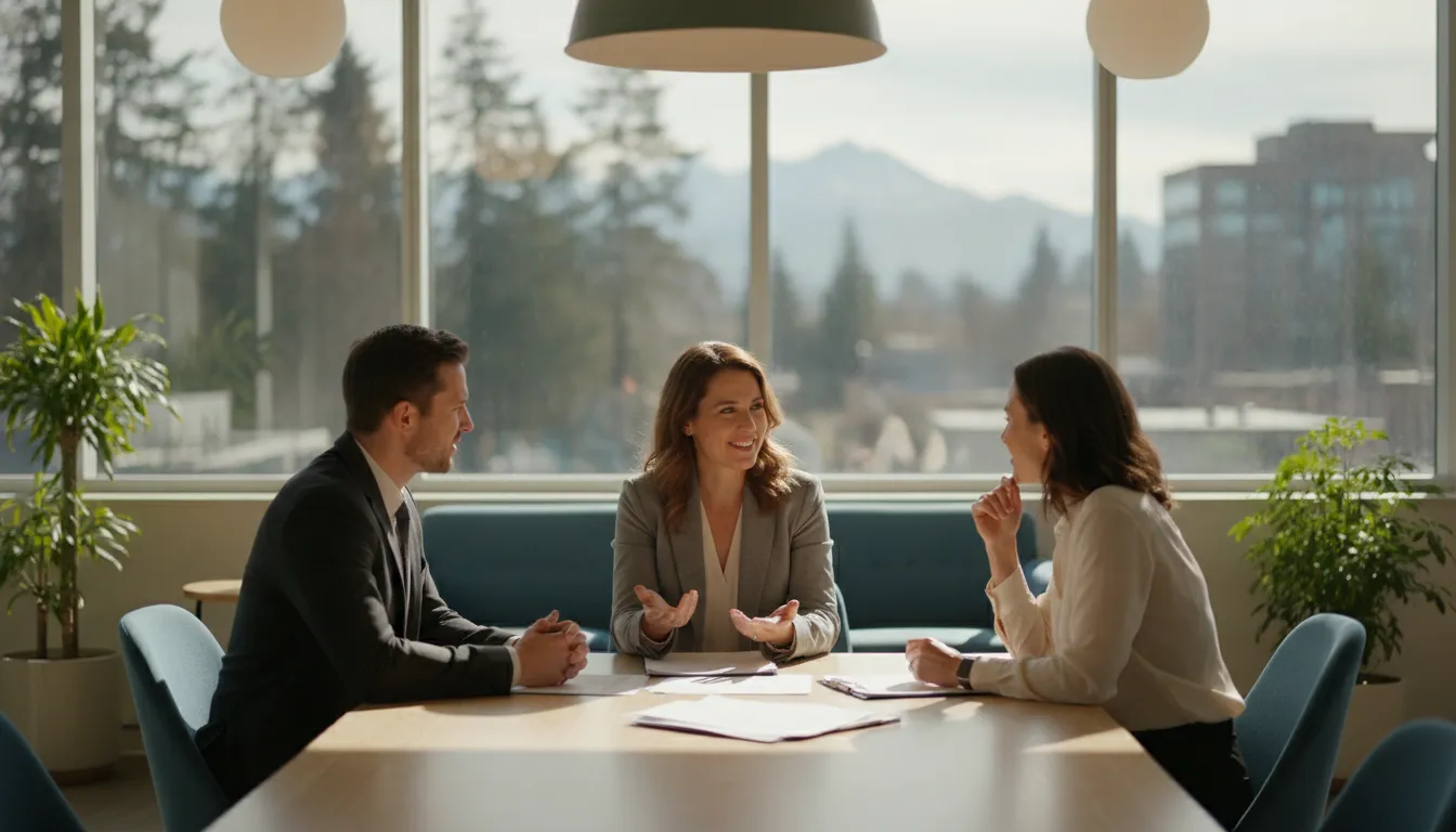 Washington benefits advisor explaining employer funded HRA choices to business leaders