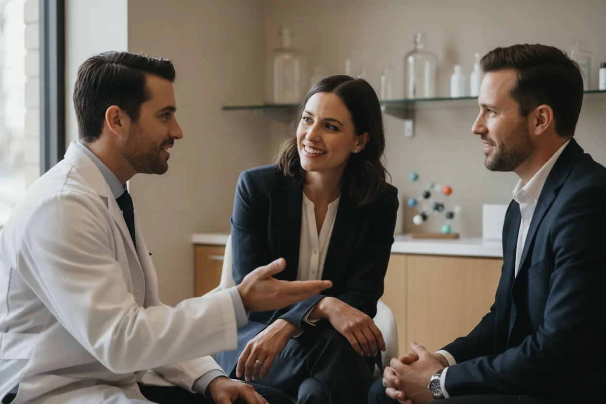 Benefits professional reviewing prescription coverage options with an employee