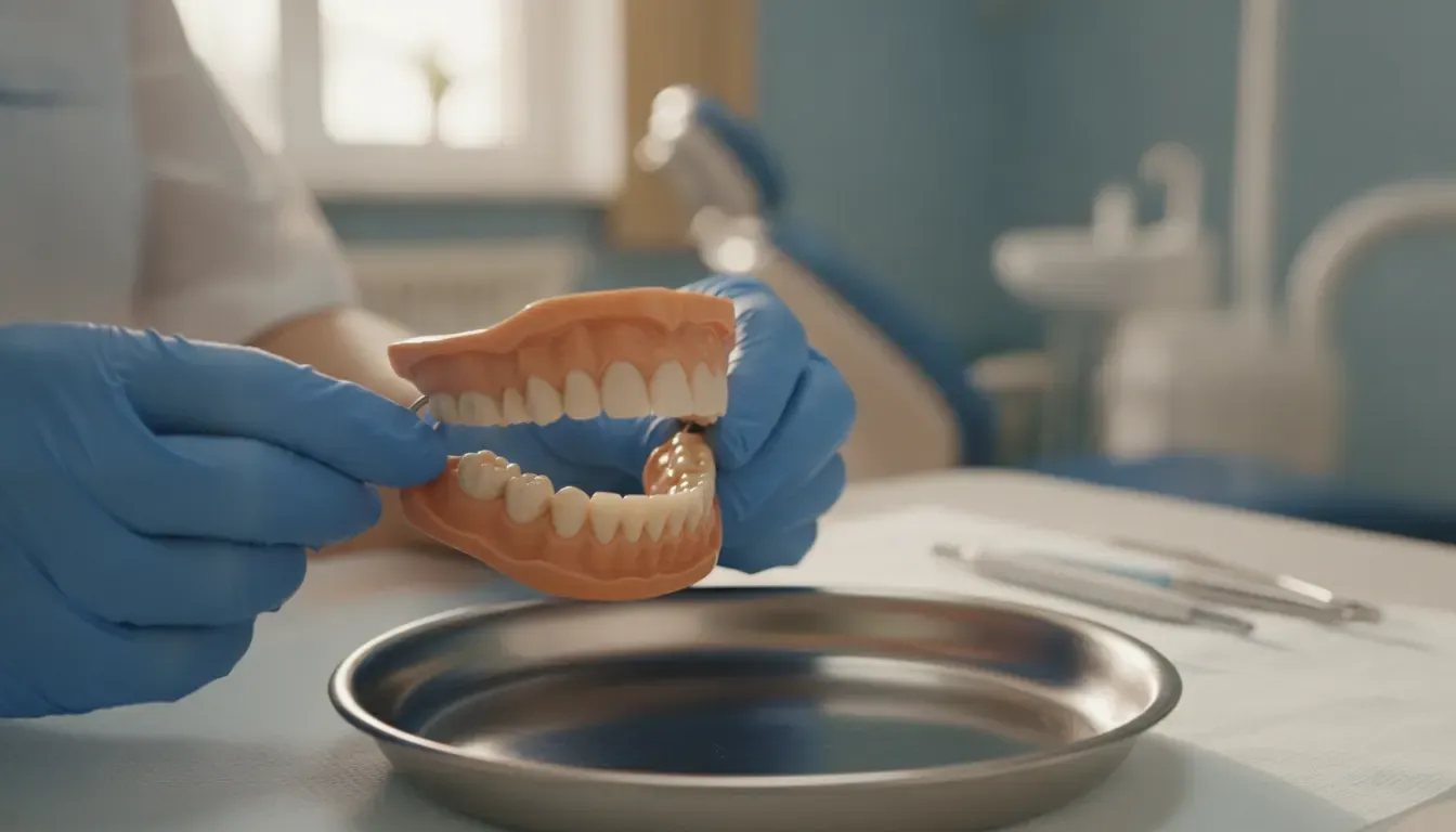 Denture options examined during a San Diego dental consultation