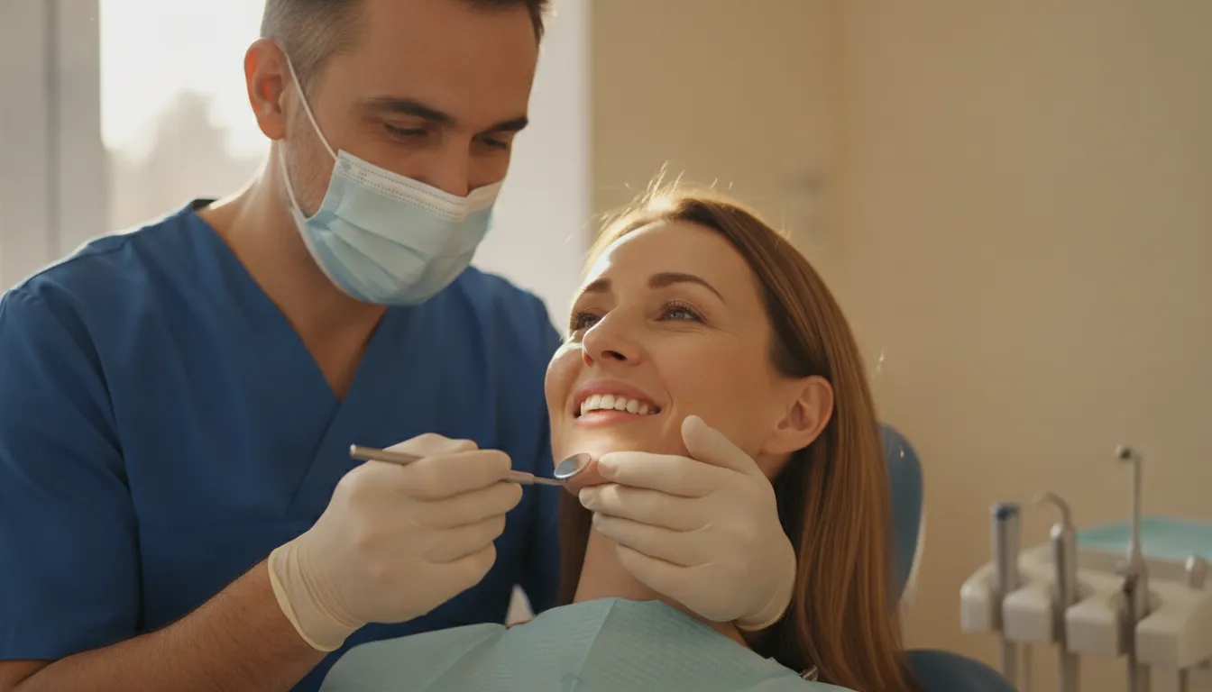 Dentist and patient reviewing a restorative treatment plan