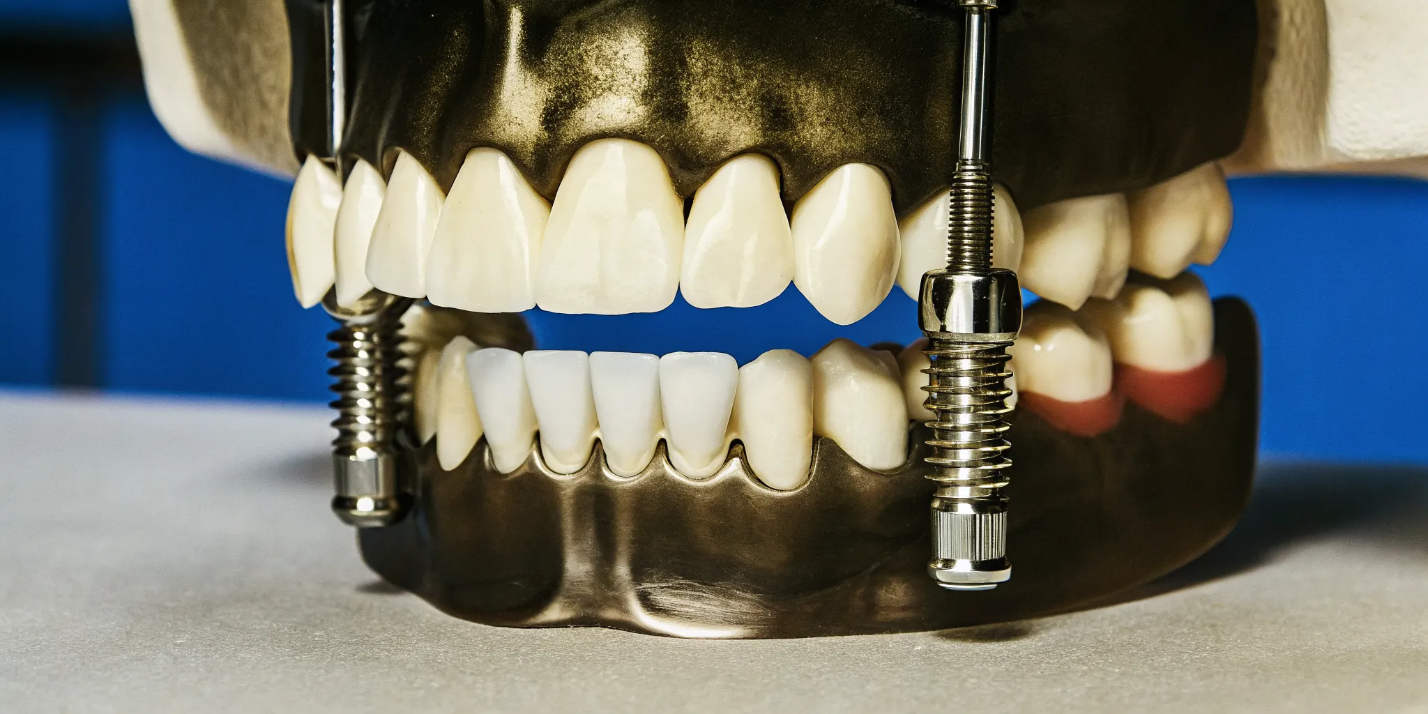 Comparison of a traditional denture and an implant-supported denture