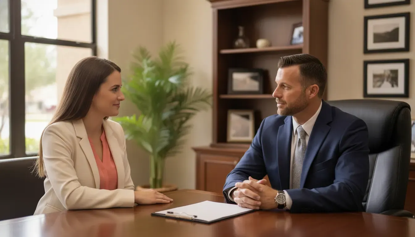 Employee and attorney discussing a long-term disability return-to-work plan