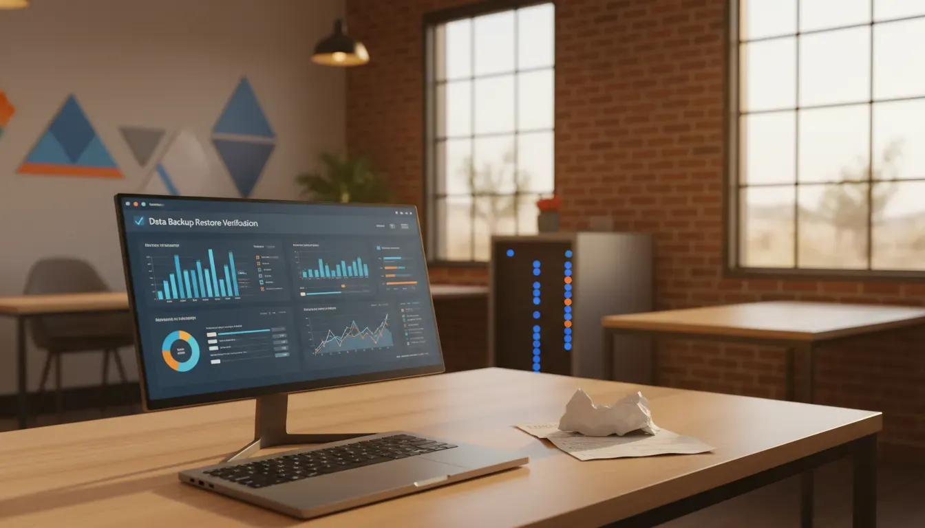 Backup testing dashboard and recovery checklist for a Georgetown and Round Rock small business