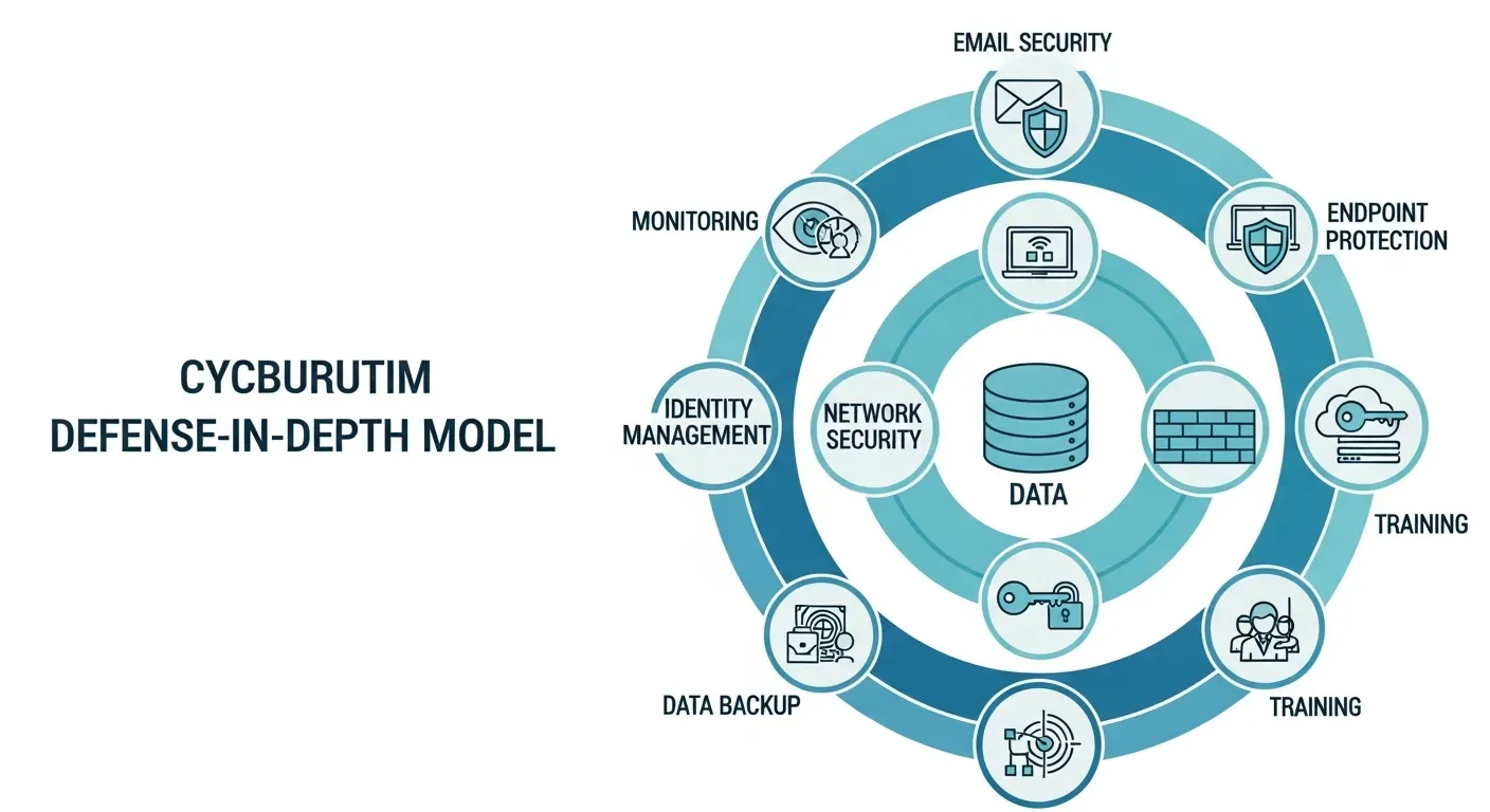 Cybersecurity monitoring for managed IT services for medical offices