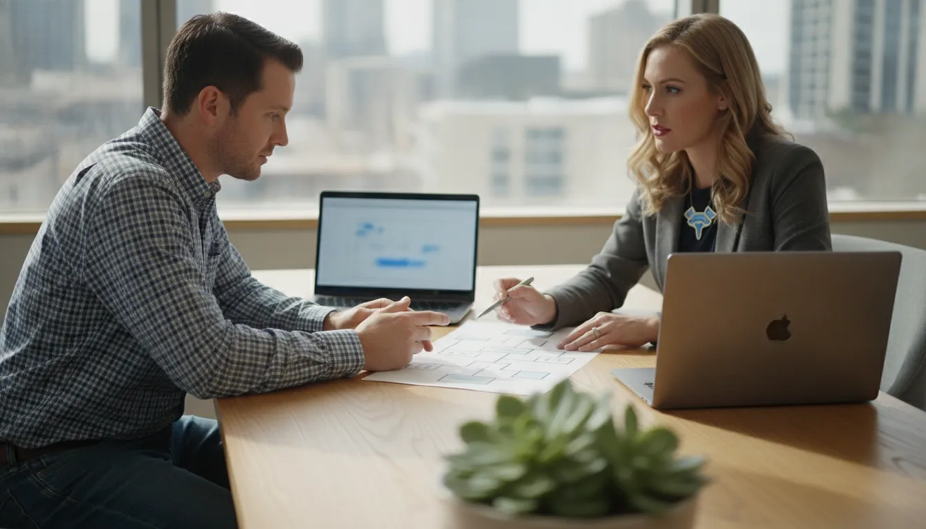 Small business team preparing for a cybersecurity risk assessment
