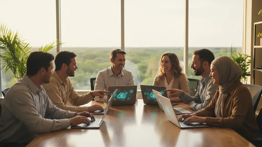 IT support for nonprofits team reviewing secure cloud collaboration in Central Texas