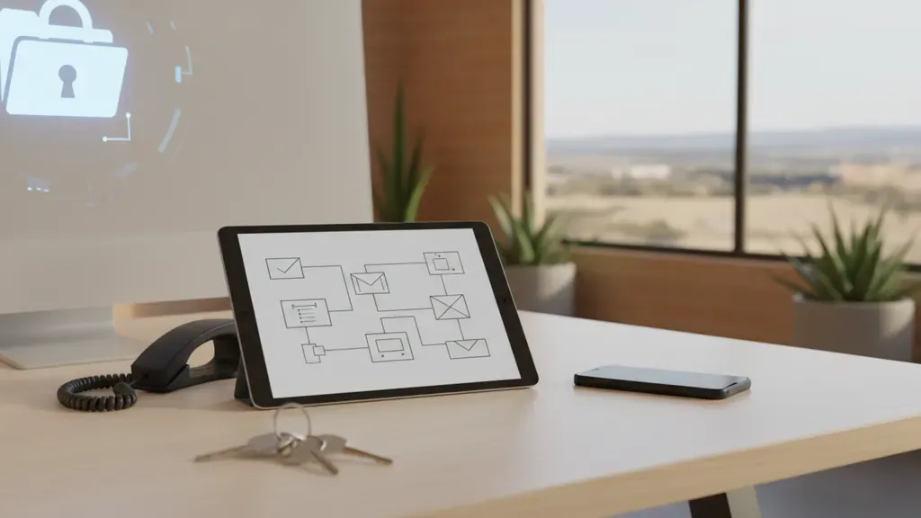 Property manager using secure digital workflows for tenant requests and vendor coordination