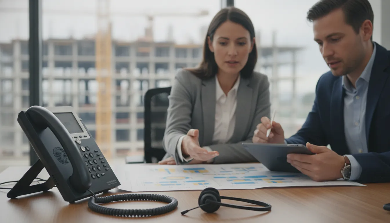 Business leaders planning a VoIP migration for an engineering and construction team