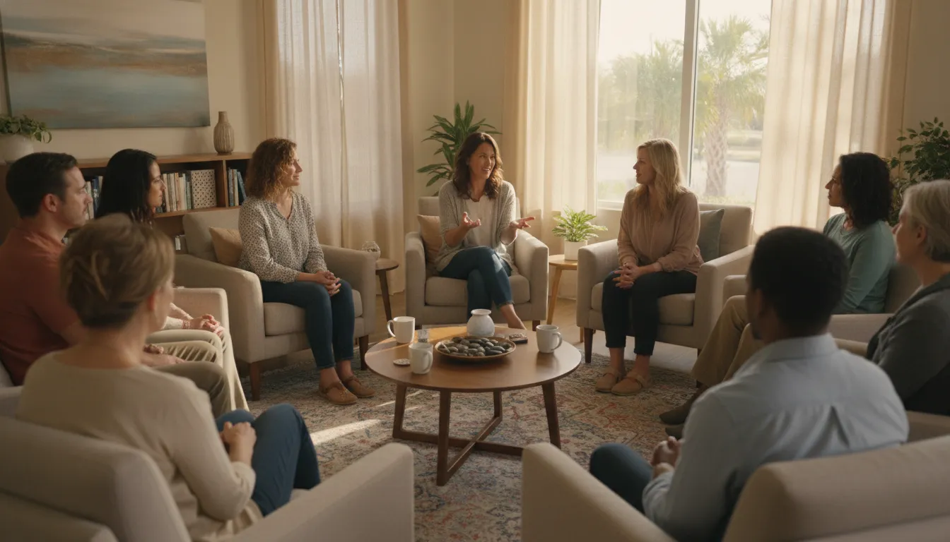Small outpatient recovery group supported by an experienced addiction counselor in Sarasota