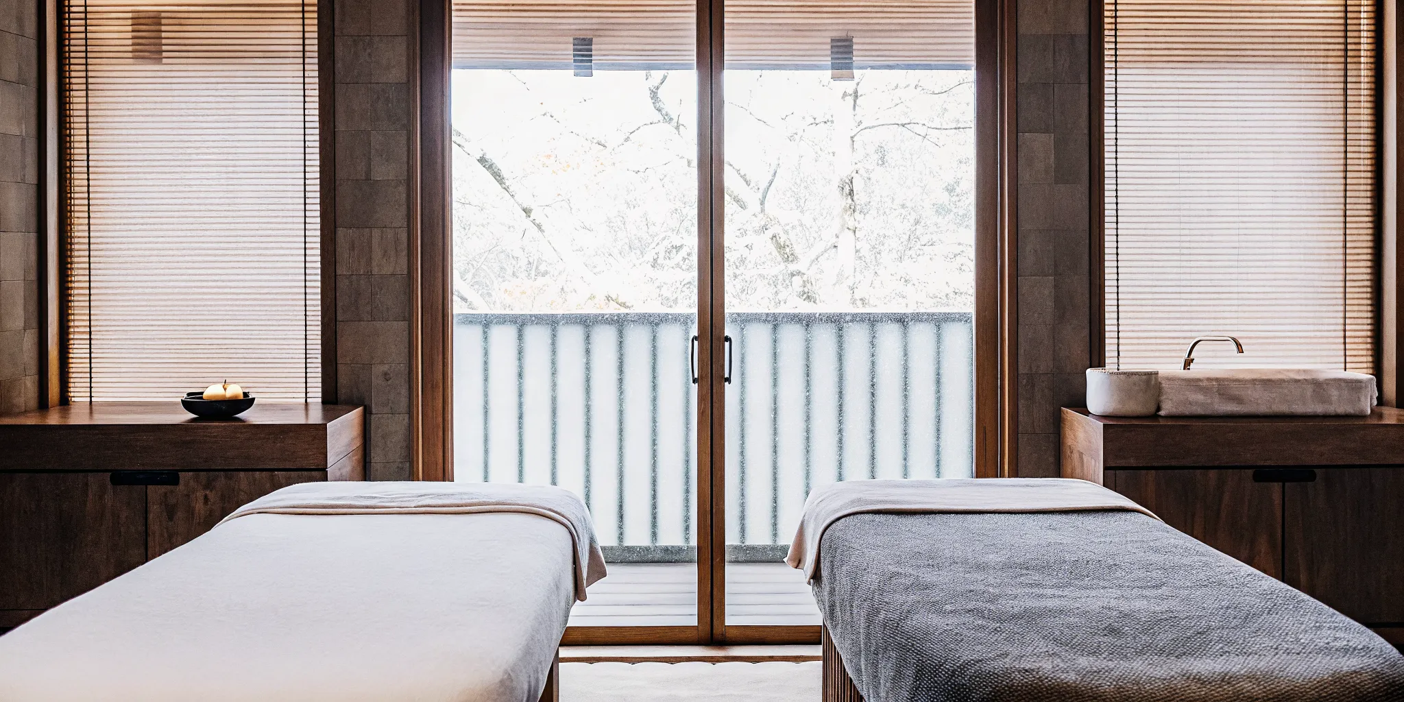 Peaceful MindSpa treatment room with soft lighting and massage table in Sarasota Florida