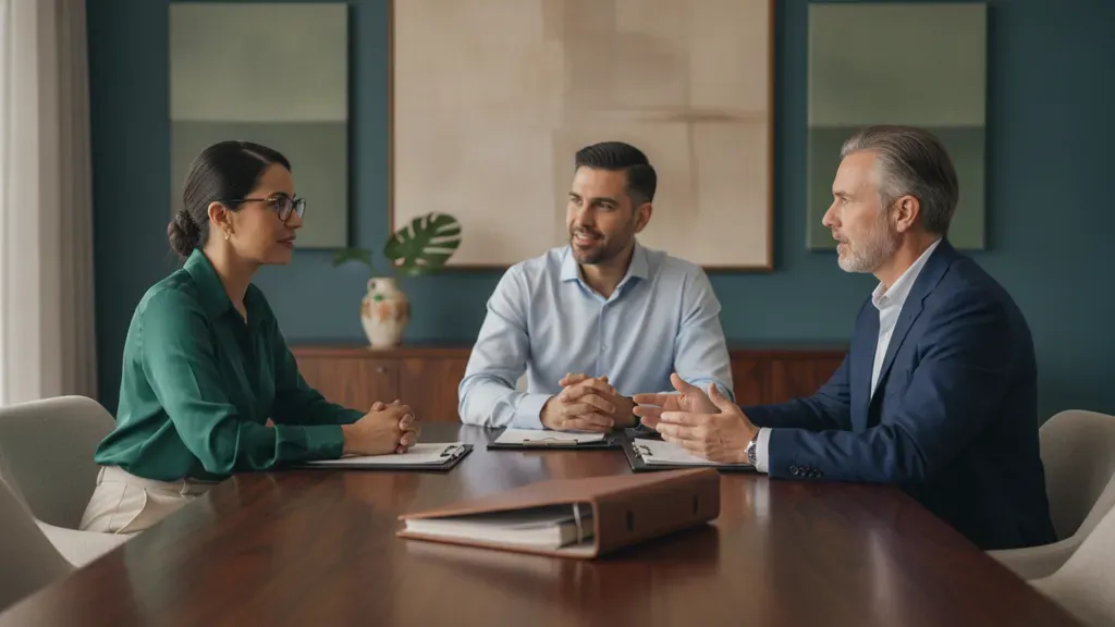 Independent advisor discussing external manager evaluation with a family