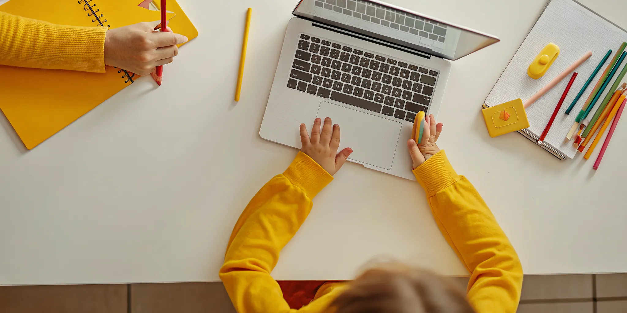 Homeschool parent reviewing an AI-assisted lesson plan