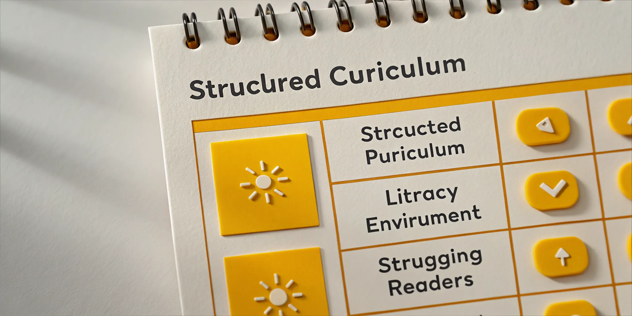 Visual comparison chart of spelling curriculum features for struggling readers