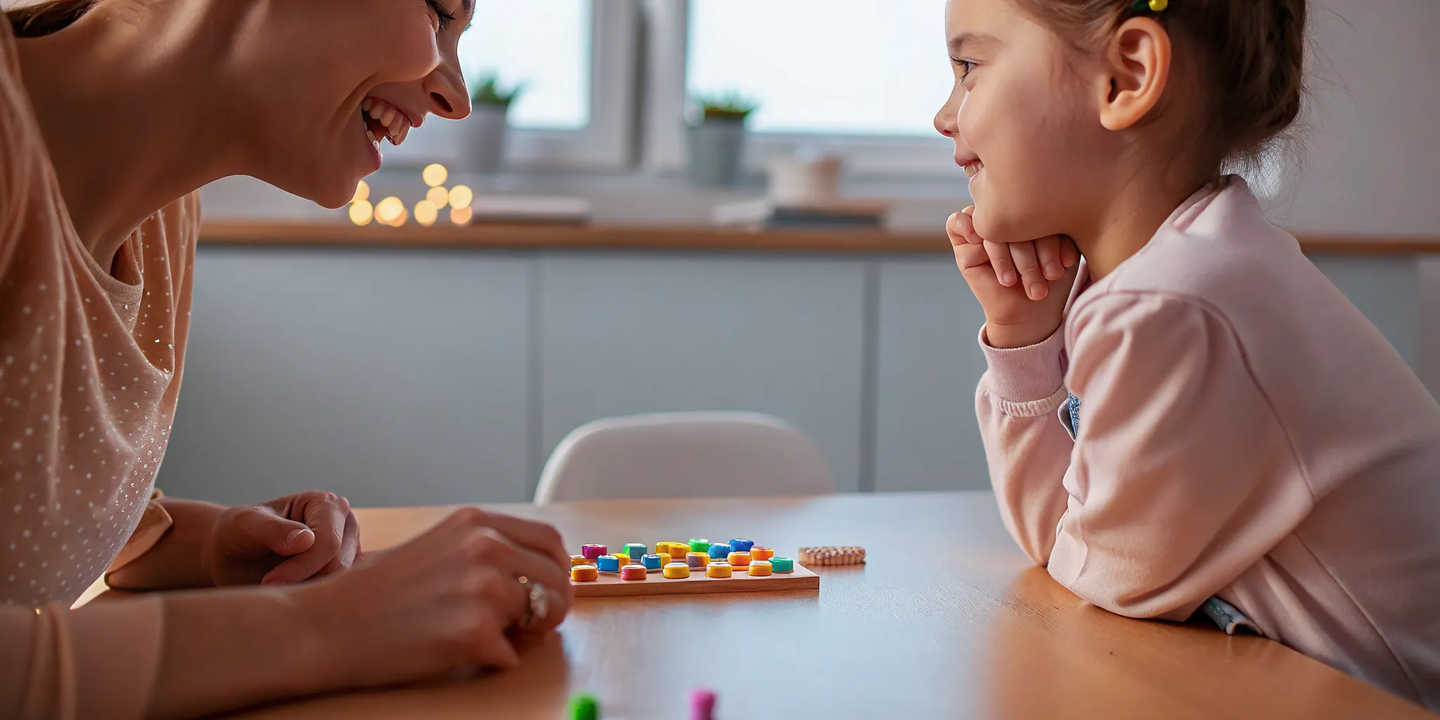 Parent guiding a child through phonemic awareness activities at home