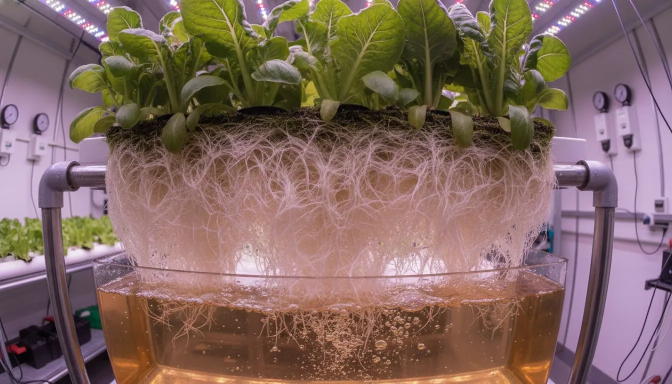 Healthy roots showing how often to change hydroponic reservoir water