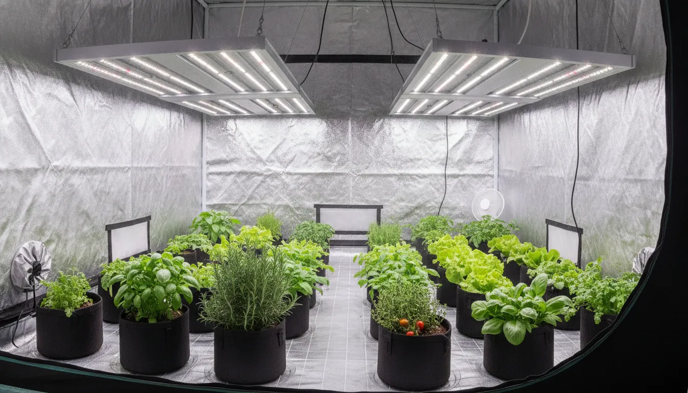 How many plants fit in a grow tent with healthy spacing