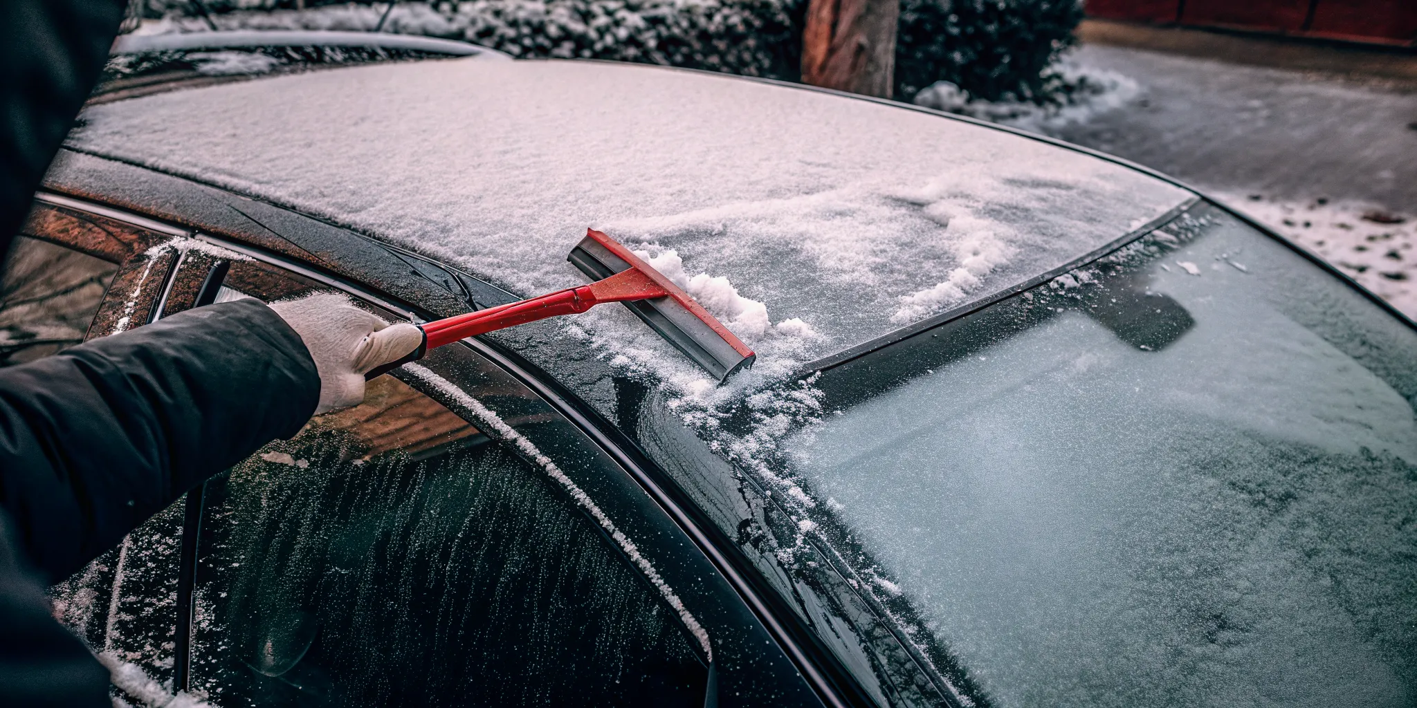 How to protect car paint from ice scraper damage with a wide paint-friendly winter tool