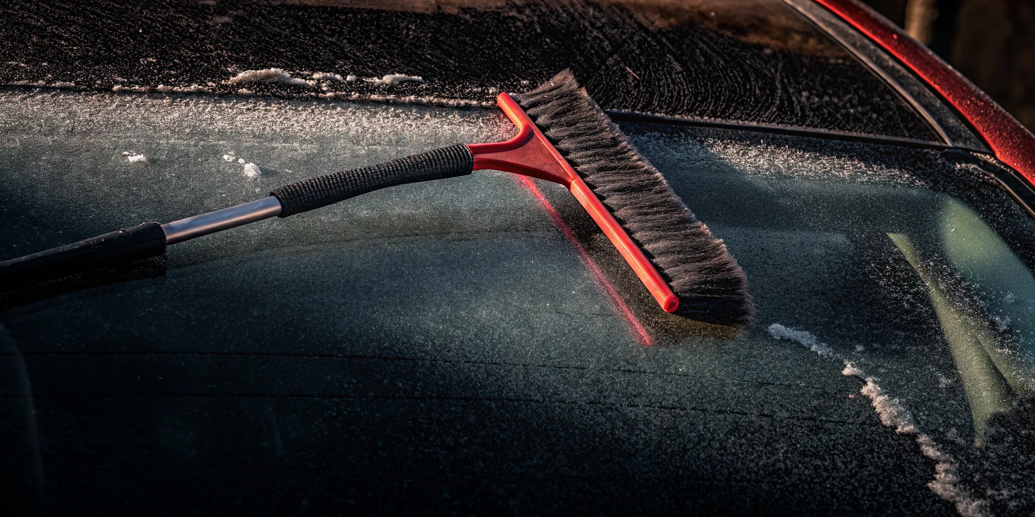 The Edge snow and ice scraper with paint-safe edge clearing windshield ice