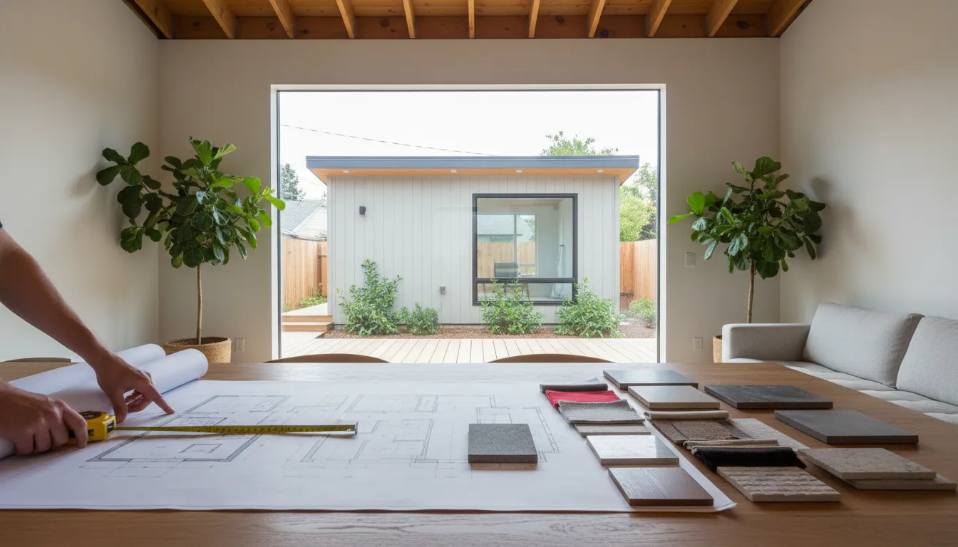 Plans and materials for an ADU design build Bay Area feasibility review