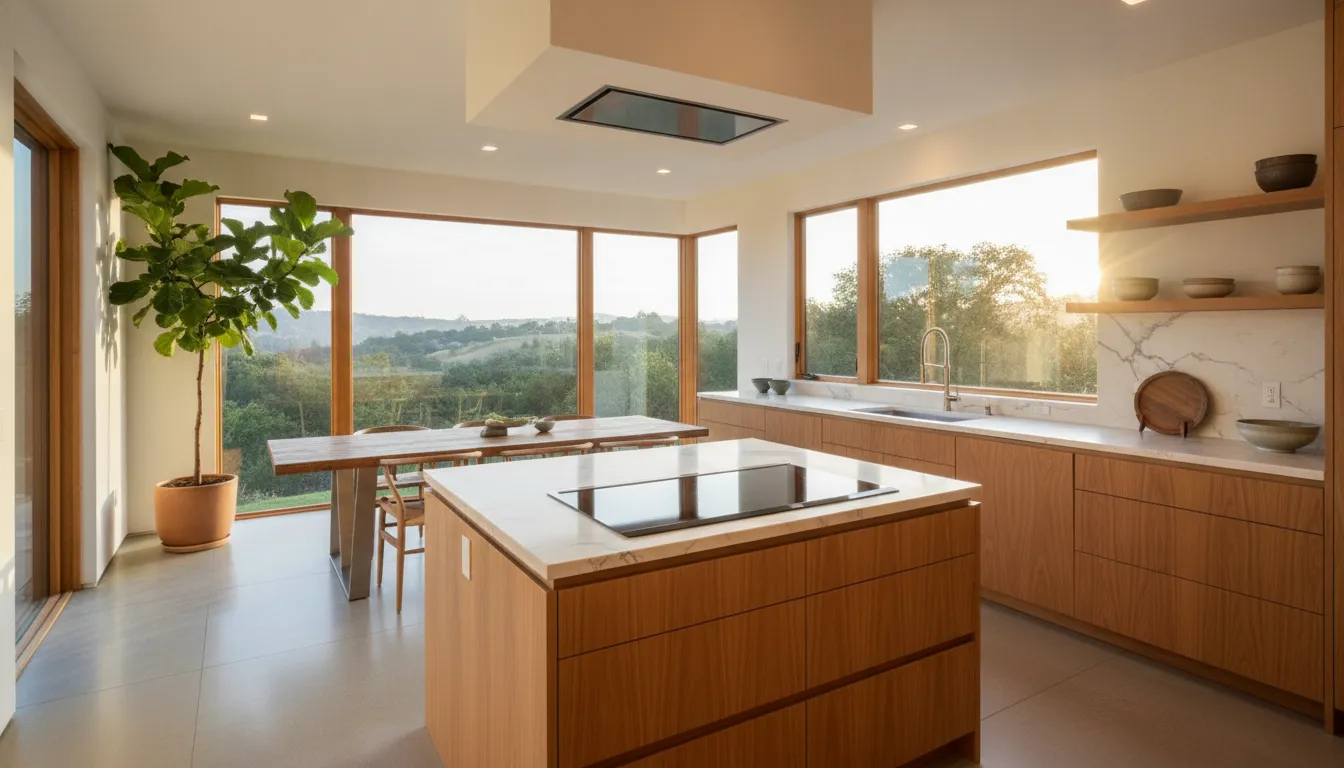 Modern East Bay kitchen designed for efficient electric appliances